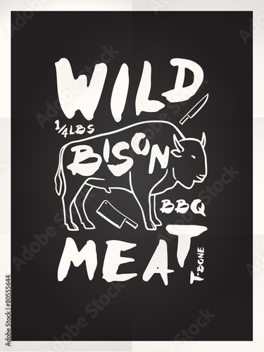 Wild bison meat