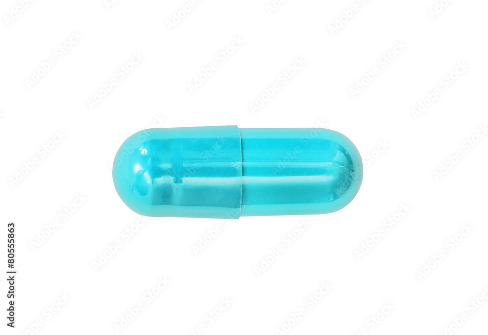 Macro medical pill tablet isolated on white Macro medical pill tablet isolated on white
