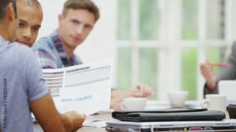 Attractive casual business team in relaxed company meeting Attractive casual business team in relaxed company meeting