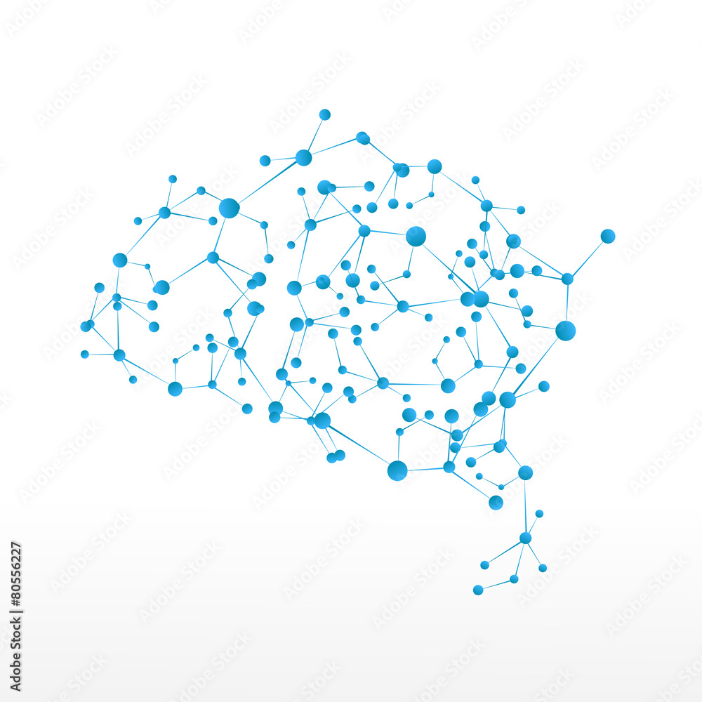 technology human brain, vector illustration