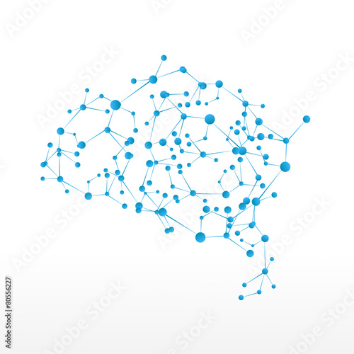 technology human brain, vector illustration