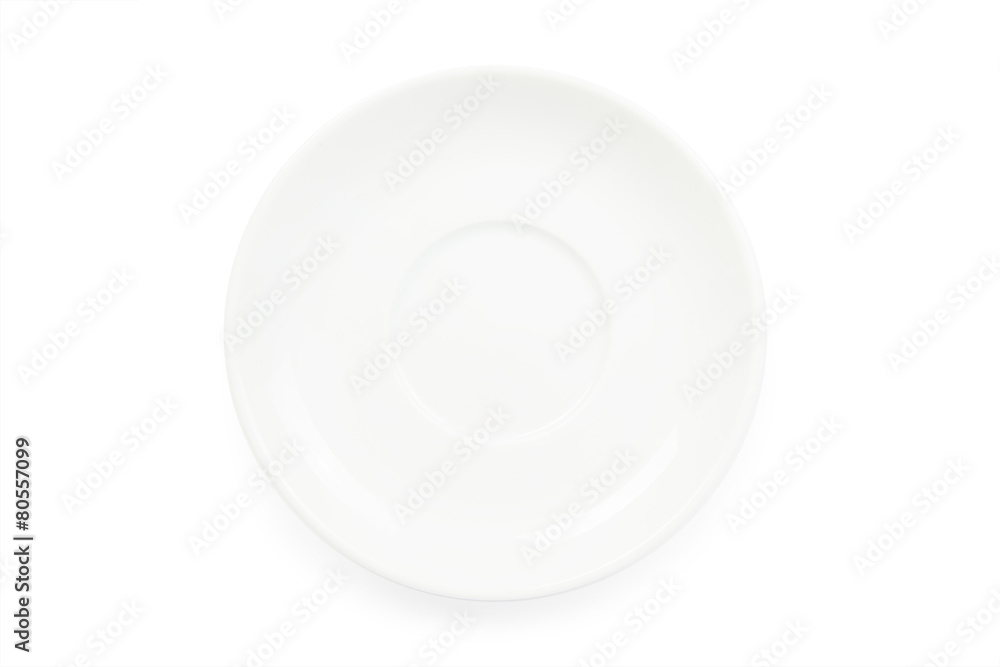 Plate on white background Plate on white background