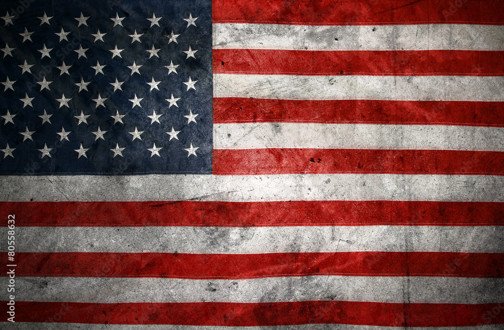 Fototapeta premium Grunge American flag