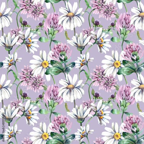 Summer Flowers Seamless Pattern