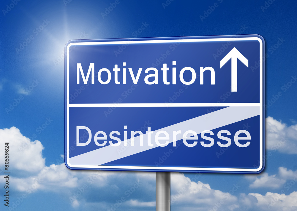Motivation Desinteresse Schild Hintergrund Motivation Desinteresse Schild Hintergrund