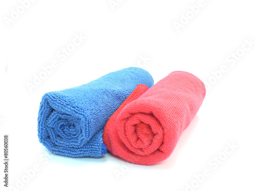 microfiber cloth on a white background