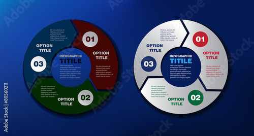 Arrows for infographic, template for diagram, presentation