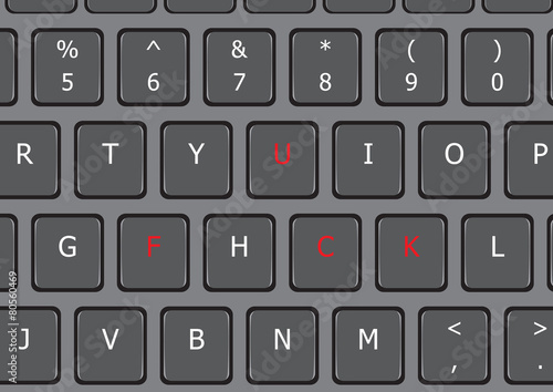 Fuck word laptop keyboard US