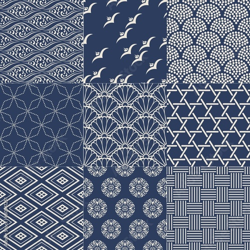 seamless japanese mesh pattern