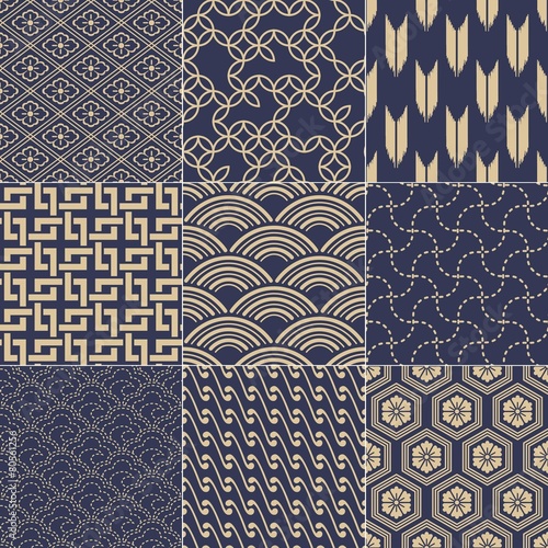 seamless japanese mesh pattern