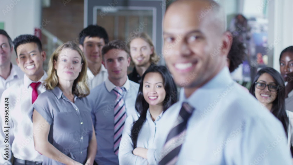 Portrait of attractive mixed ethnicity business team Portrait of attractive mixed ethnicity business team