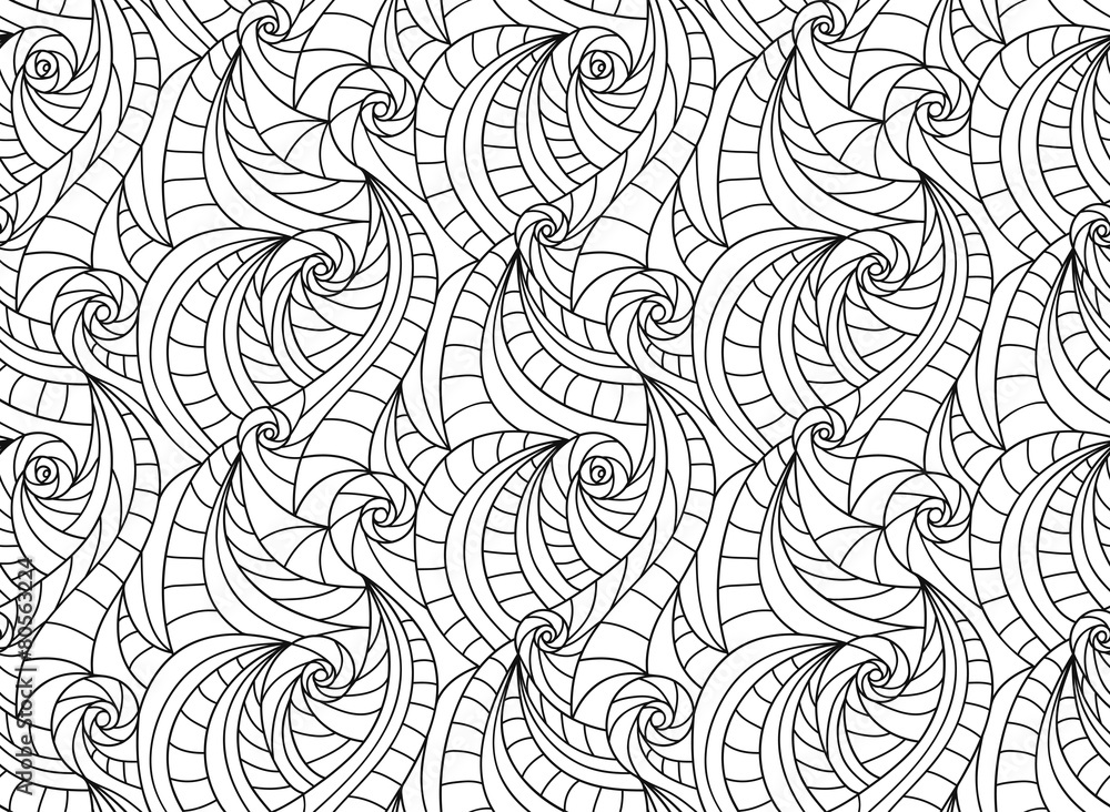 Vector seamless wave background of doodle drawn lines Vector seamless wave background of doodle drawn lines