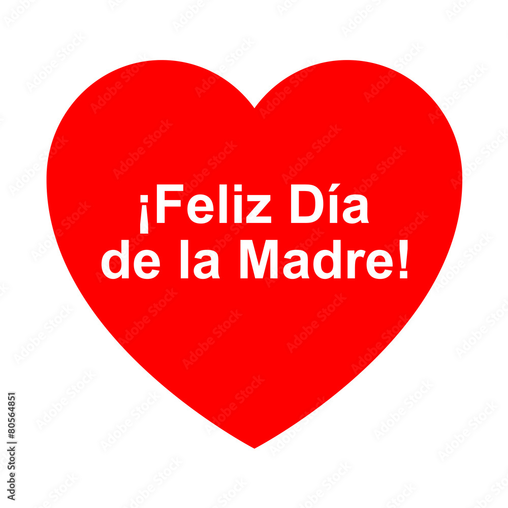 Icono texto feliz dia de la madre en corazon Icono texto feliz dia de la madre en corazon