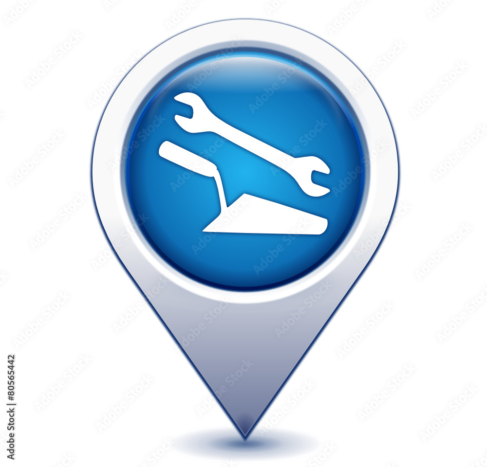outillage sur marqueur géolocalisation bleu outillage sur marqueur géolocalisation bleu