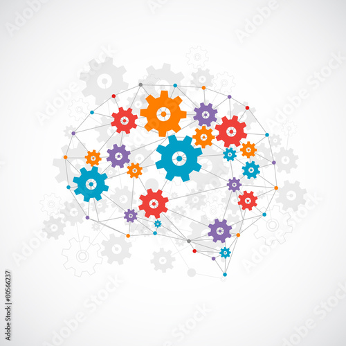 Abstract digital brain,technology concept.