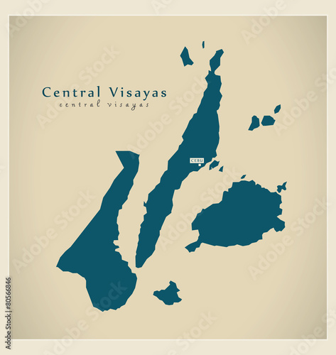 Modern Map - Central Visayas PH