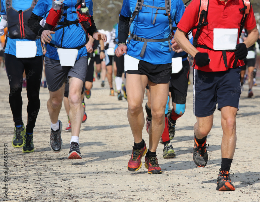 competitive race with many athletes involved in race competitive race with many athletes involved in race