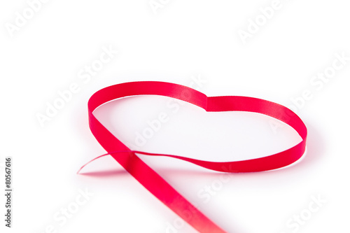 red heart ribbon