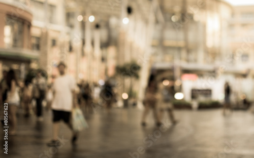 Blurred people walking in the shopping mall © surasaki