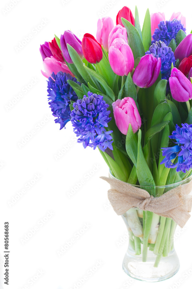 bouquet of blue hyacinth and tulips bouquet of blue hyacinth and tulips