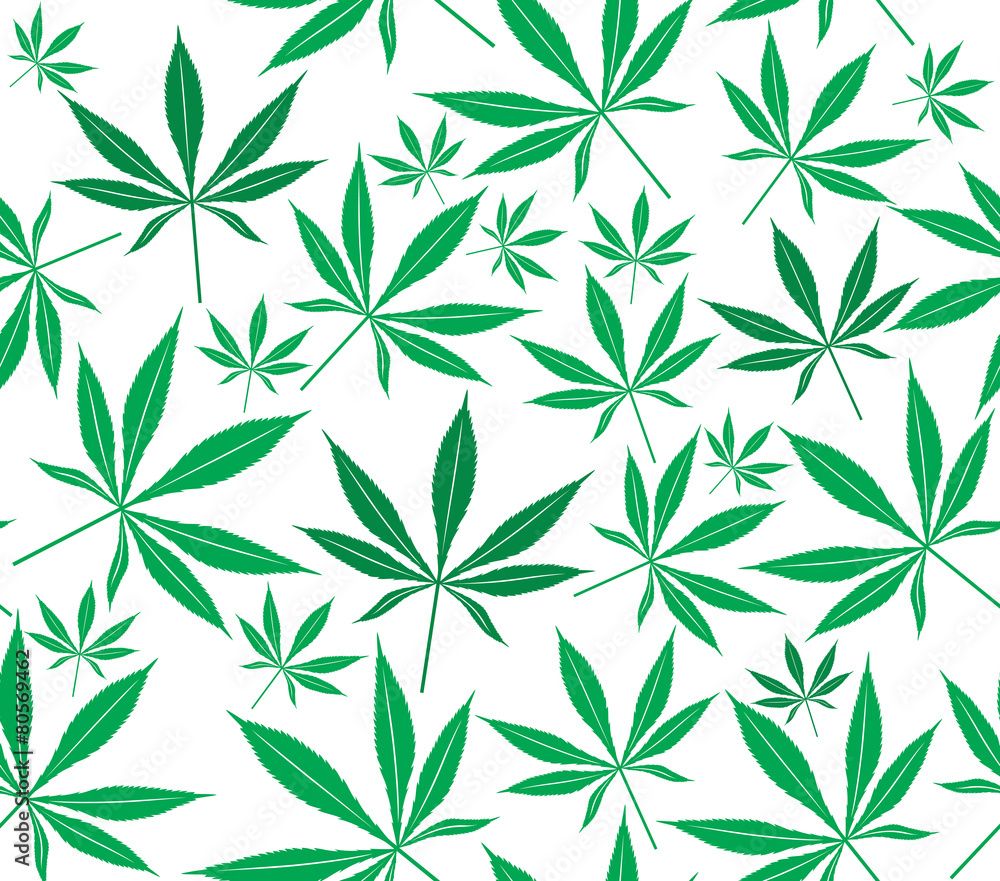 Cannabis seamless vector pattern