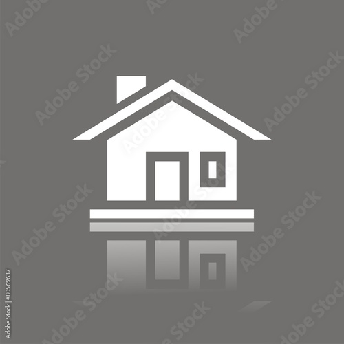 Icono casa puerta FO reflejo