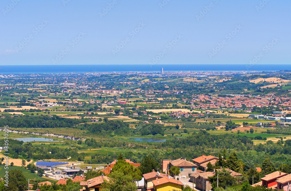 Fototapeta premium Panoramic view of Emilia-Romagna. Italy.