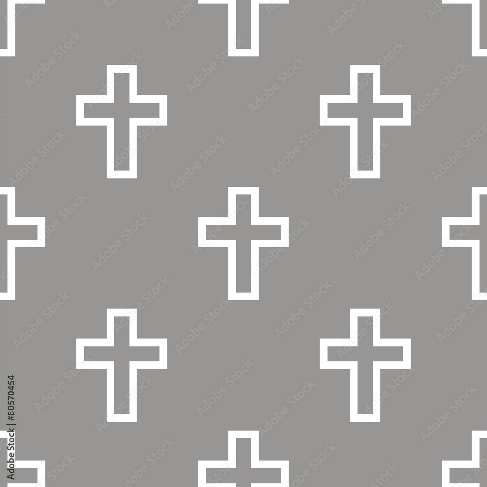 Fototapeta premium Protestant Cross seamless pattern