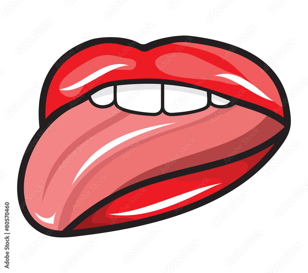 Fototapeta premium Tongue and lips