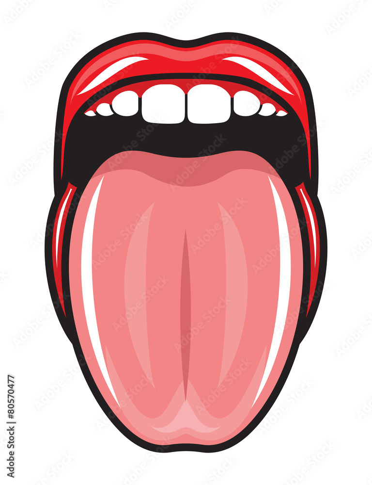 Fototapeta premium Tongue and lips