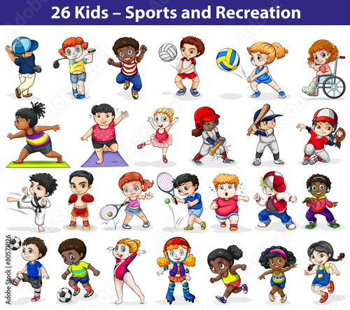 Kids engaging in different activities