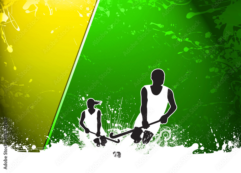 Fototapeta premium Field hockey background