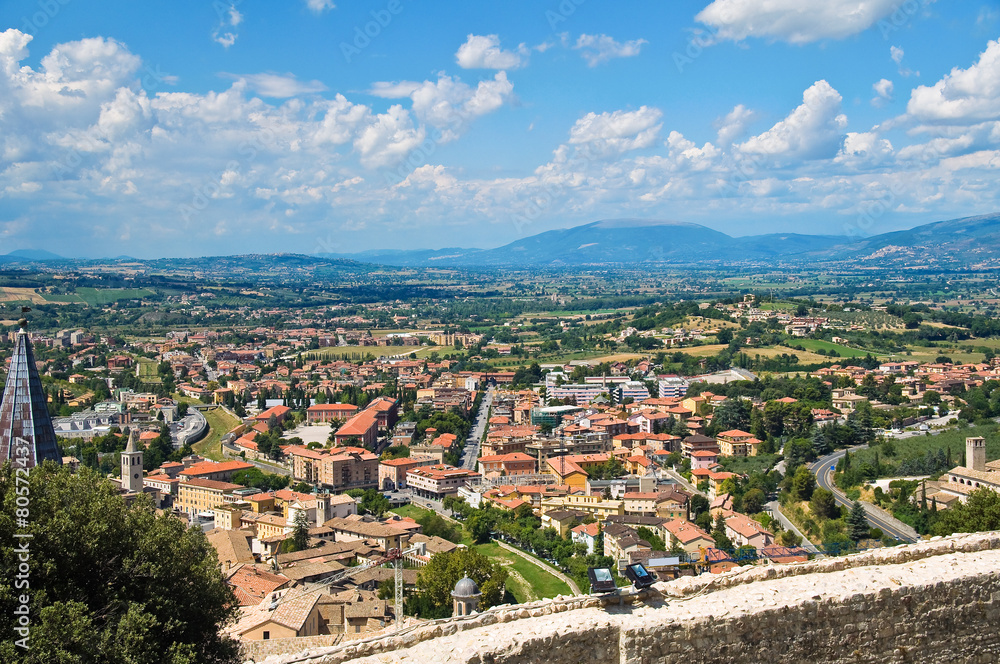 Panoramic view of Spoleto. Umbria. Italy.