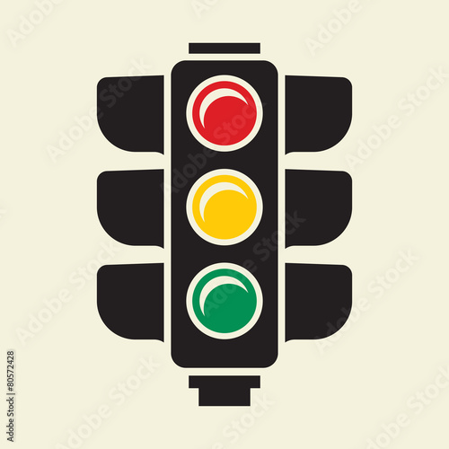 Traffic light vector sign