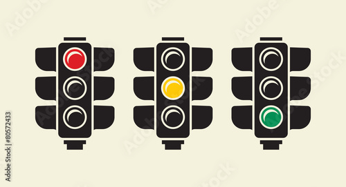 Traffic light vector sign