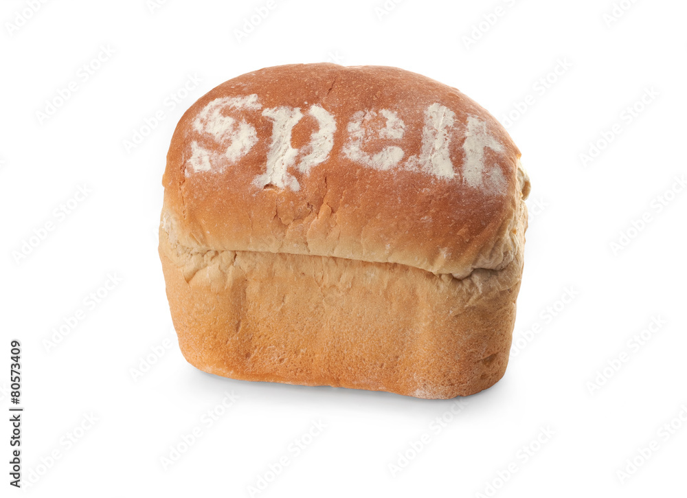 Fresh Spelt bread isolated on a white background Fresh Spelt bread isolated on a white background