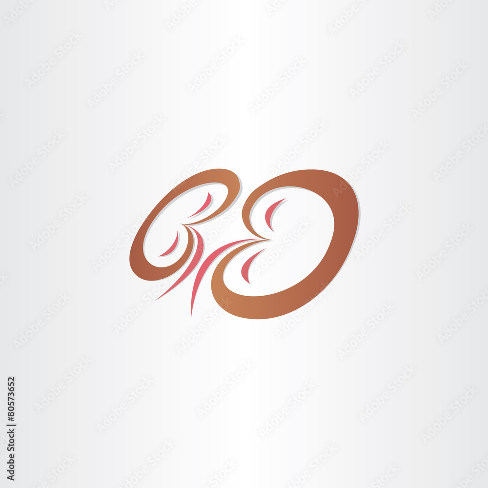 Fototapeta premium kidneys stylized icon design