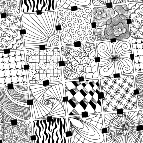 vector doodles pattern zentangle photo