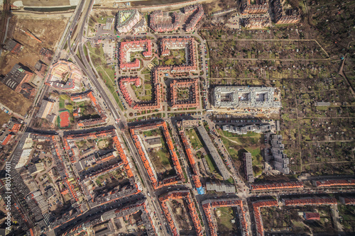 aerial view of Wroclaw city center