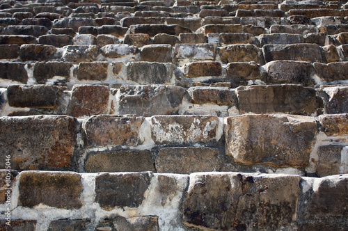 Mexico Oaxaca Monte Alban pyramide steps texture photo