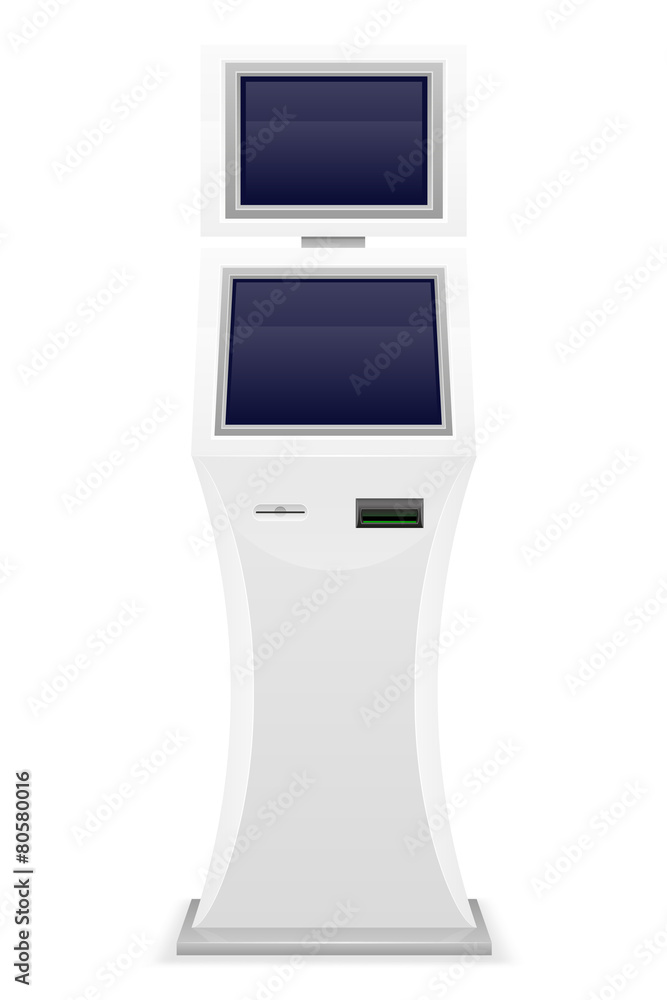 terminal for receiving cash payments vector illustration terminal for receiving cash payments vector illustration