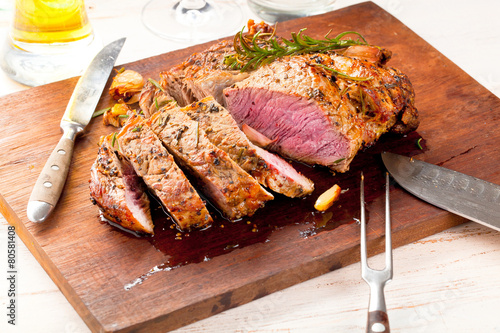 Bild auf Leinwand entrecote steak braten