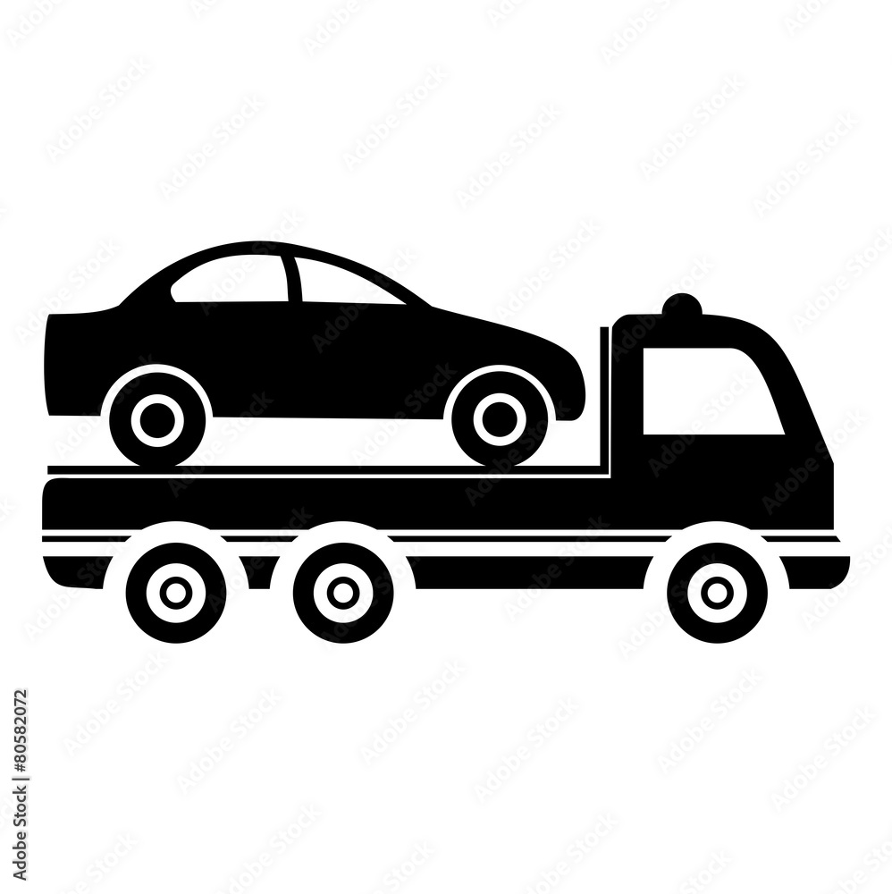 Car towing truck - illustration