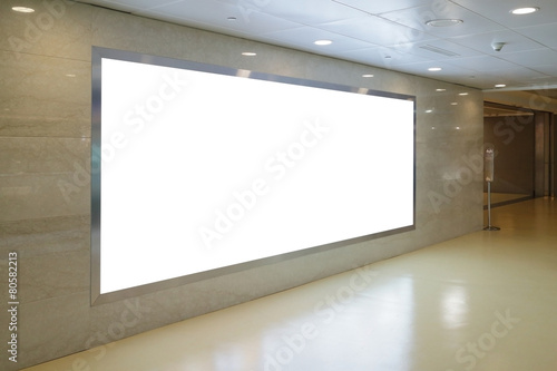 Blank Billboard in airport