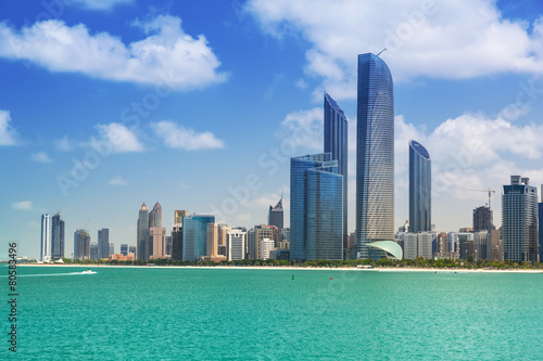 Cityscape of Abu Dhabi, capital of United Arab Emirates