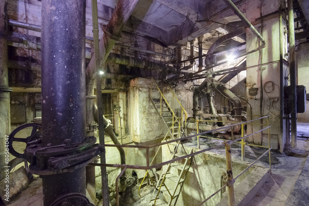 Interior of the 19th century factory