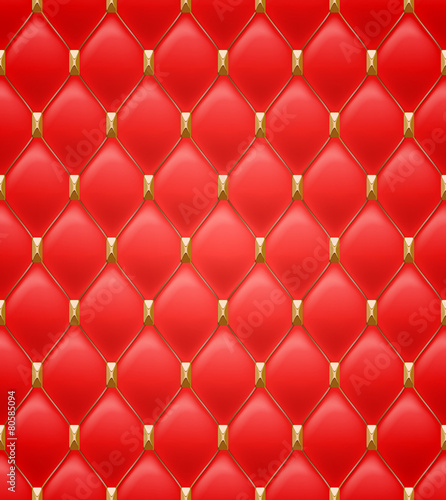Quilted seamless pattern. Red color.