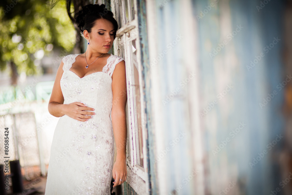 Naklejka premium bride, wall, view