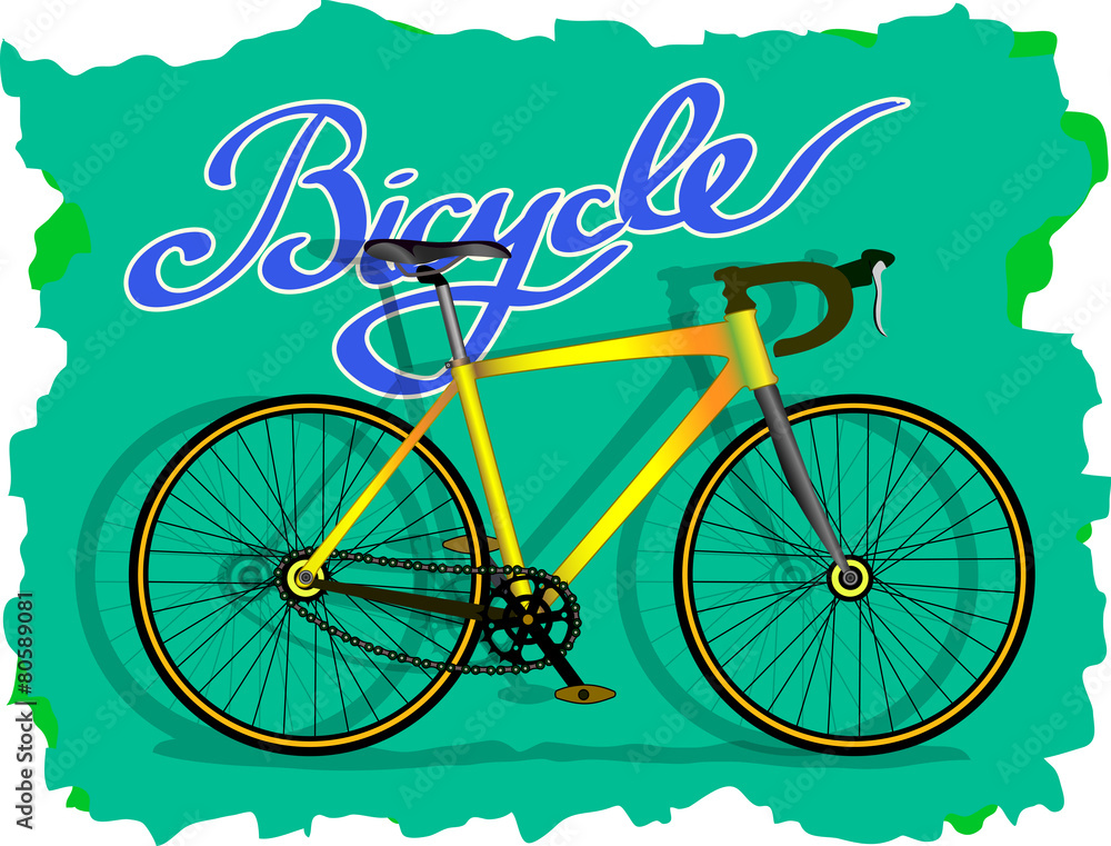 Fototapeta premium Yellow bicycle