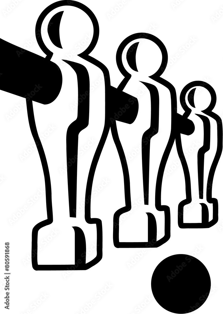 Naklejka premium Table Football Player Start